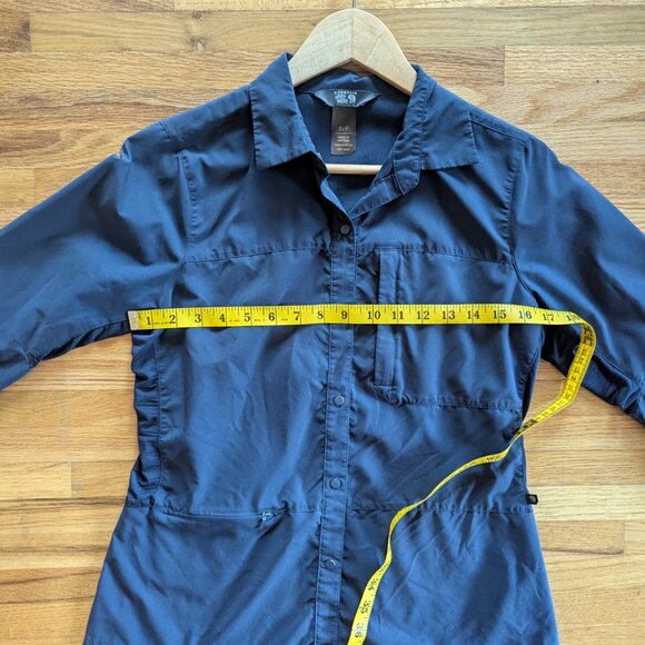 Mountain Hardware Women's Navy Canyon Long Sleeve Sun Shirt, Small - Picture 9 of 9